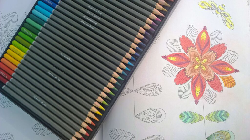 Creative revision break ideas colouring pencils and pages